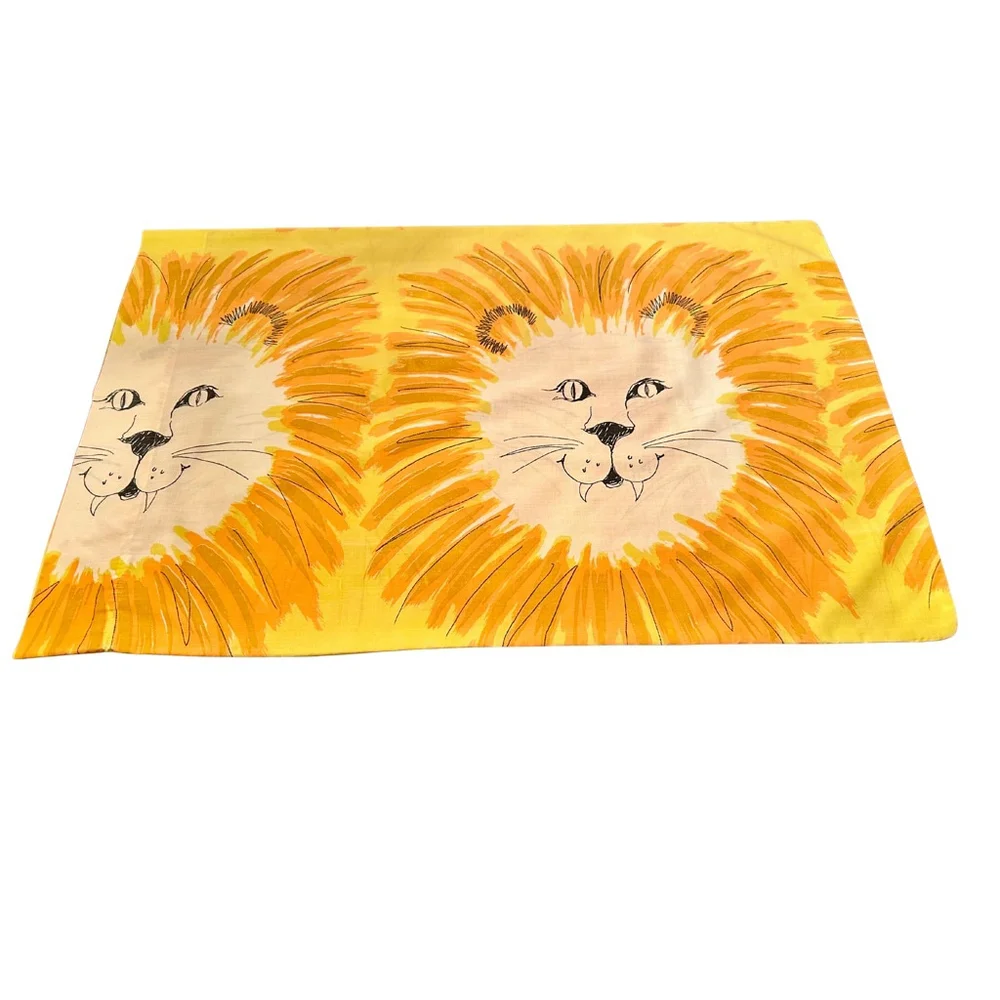 Vintage Cannon Monticello Lion Pillowcase 1970’s